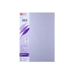 Quill Metallique Binder Cover A4 285gsm Silver Shadow_4